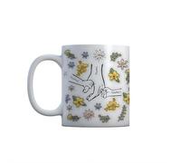 Cikiki You Hold Our Hands Also Our Hearts, Family Personalized Custom Inflated Effect Printed Mug, Personalized Mug for Family With Kids Names, Personalized, Gifts for Mom, Nana