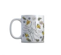 Cikiki You Hold Our Hands Also Our Hearts, Family Personalized Custom Inflated Effect Printed Mug, Personalized Mug for Family With Kids Names, Personalized, Gifts for Mom, Nana