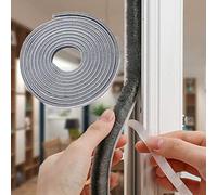 CIKKIIO 32.8 Ft Self Adhesive Weather Stripping Seal Strip Weatherstrip for Windows and Doors House Soundproofing,Windproof,Dustproof,Stronger Stickiness,0.35 Wide X 0.2 inch Thick, Gray