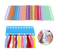 Cikonielf 20Pcs Reusable Plastic Cross Stitch Threads Organizer with 20 Holes - Thread Holder Cards for Cross Stitch Embroidery and Sewing Projects