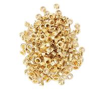 Cikonielf 4mm Gold Metal Eyelets Scrapbooking Supplies for Book Binding and Card Making - Hole Reinforcement Studs Decoration for Paper Crafting Projects