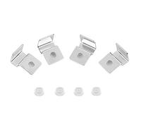 Cikonielf 4Pcs Stainless Steel Aquarium Glass Cover Clips for Rimless Tanks, Universal Support Bracket Holders (8mm)