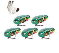 Cikonielf 5PCS Clockwork Frogs Vintage Metal Wind-Up Jumping Frog Kids Classic Clockwork Toy for Dog Cat Puppy Kitten(Clockwork Spring Semi-Automatic Frogs)
