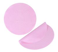 Cikonielf Baking Pastry Pad, 2Pcs Silicone Pastry Mats Round Dough Rolling Mat NonStick Sheet Liner Counter Mat for Cake Turntable Stand