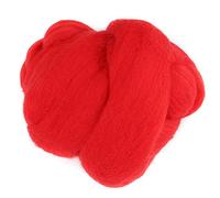 Cikonielf Felting Wool Colored Needle Felting Wool Roving Fibre Wool Yarn Roving for Needle Felting Hand DIY Craft Projects(red)