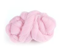 Cikonielf Felting Wool, Premium Needle Felting Wool roving Fiber Yarn Soft Chunky for DIY Craft Projects Hand Felting Pink Green red Black Cream White Gray Blue 55g