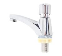 Cikonielf Time Delay Faucet Chromes Plated Self Closing Water Saving Basin Sink Tap Public Kitchen Bathroom Water Tap