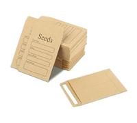 Cikoopul 100 Pcs Envelopes Seed Envelopes Plastic Envelopes 3.54 X 2.36 Inch Brown Kraft Paper Seed Packets Envelopes Resealable Self Sealing Seed Packets