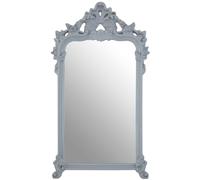 cikroya decorative crest wall bedroom mirror in grey frame