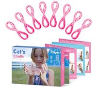 Cikyner Cat’s Cradle String, 8 Pcs 2m Finger String Game with Instructions