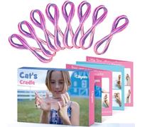 Cikyner Cat’s Cradle String, 8 Pcs 2m Finger String Game with Instructions