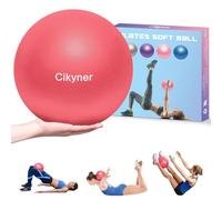 Cikyner Soft Pilates Ball - 23-25 cm Small Exercise Ball for Pilates, Yoga & Full Body Workout - Improves Balance at Home, Gym & Office