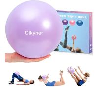 Cikyner Soft Pilates Ball, 23-25 cm Small Exercise Ball with Inflatable Straw, Pilates Ball for Pilates, Yoga, Full Body Workout, Improving Balance at Home in the Gym and Office