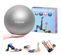 Cikyner Soft Pilates Ball, Small Exercise Ball 23-25cm Mini Gym Ball with Inflatable Straw, Suitable for Pilates, Yoga, Full body Training, Physical Therapy and Balance improving at Home, Gym & Office