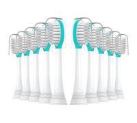 CILGEWH Replacement Toothbrush Heads for Philips Sonicare Electric Toothbrush, Soft Brush Head for Kids Ages 7+ for Boys and Girls, Blue, Pack of 10
