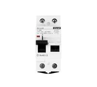CILIA Residual Current Circuit Breaker Type A 30mA 6kA - Personal Circuit Breaker 1P+N 25/40/63A, 230/400V AC, DIN Connection 2 Modules, Curve C - Short Circuit and Overload Protection (JVL16-63-1P