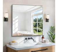 CILIBER Beveled Mirror, 30x30 inch Square Bathroom Mirrors for Wall, Upgraded Shatterproof Frameless Vanity Mirror Over Sink with Beveled Edge for Bathroom,Bedroom,Living Room and Entryway