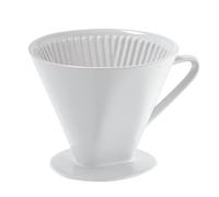Cilio C105179 Porcelain Coffee Filter/Holder Pour-Over, #6/Large, White