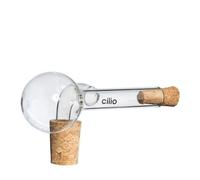 Cilio PRECISIO Dosing Pourer | Dosing Spout for Bottles 2cl | Length 12 cm Width 5.5 cm Height 7 cm | Suitable for Openings up to 2 cm | for Spirits, Oil and Vinegar | Borosilicate Glass and Cork