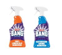 Cilit Bang 100% Limescale Remover Spray 750ml + Bathroom Grime Remover 750ml Twin Pack | Powerful Cleaning Spray Bundle | Removes Limescale, Soap Scum & Tough Grime