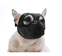 Cilkus Dog Muzzle Nylon Mesh Adjustable Breathable Soft Dog Muzzle,Anti-bite, Anti-Barking, Anti-Chaos, Pet Anti-Barking Muzzle,4 Sizes for Large,Medium and Small Dogs (Small, Black)