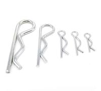 Cilky 1/2/5/10/20pcs M1 to M6 304 Stainless Steel R Type Spring Cotter Pin Wave Shape Split Clip Clamp Locating Tractor Pin for Car Rod Diameter 1 - 6mm Cotter Pins ( Size : 50pcs -- M1*17mm )