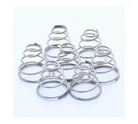 Cilky 10pcs 304 Stainless Steel Taper Pressure Spring Tower Spring Conical Cone Compressed Spring Wire Diameter 0.3mm-0.8mm Small Springs Compression (Size : 10pcs 0.3 * 3.5-6.5 * 10mm)