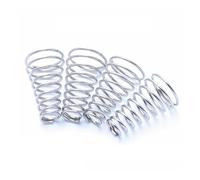Cilky 10pcs/lot 304 Stainless Steel Tower Spring Conical Cone Compressed Spring Pressure Spring Wire Diameter 0.4mm 0.5mm 0.7mm Small Springs Compression (Size : 10pcs 0.3 * 2-4 * 5mm)