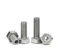 Cilky Metal Screws 1/2/5pcs M4 M5 M6 M8 M10 M12 M14 M16 M20 304 Stainless Steel Outer Hex Hollow Screw Hollow Bolt Mask Machine Through Hole Screw (Size : M8x50 (5pcs))