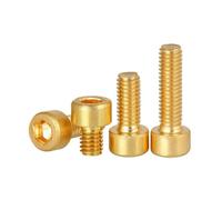 Cilky Metal Screws 1~50Pcs M2.5 M3 M4 M5 M6 M8 M10 M12 Pure Brass Hex Hex Socket Cap Head Screw Key Head Screw Bolt(M4x10mm(20pcs))