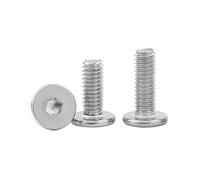Cilky Metal Screws 10-50Pcs Hex Socket Ultra Thin Super Low Flat Wafer Head Screw Bolt M3 M4 M5 M6 Stainless Steel CM Screw(12mm,M6 10pcs)