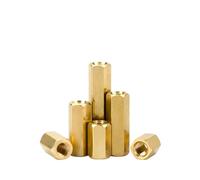 Cilky Metal Screws 10-50Pcs M2 M2.5 M3 M4 M5 Brass Standoff PCB Spacer PC Board Motherboard Hex Stand off Column Rack Stud Copper Pillar Hex Bolt Screw(Female female,5MM_M2 50PCS)