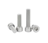 Cilky Metal Screws 10pcs M3 M4 M5 M6 304 Stainless Steel Fine Thread Pitch Hexgonal Hex Socket Round Cap Head Screw Bolt(10pcs M4 pitch 0.5,14mm)