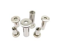 Cilky Metal Screws 10pcs M3 M4 M5 M6 M8 M10 Length 6-50mm 304 Stainless Steel Hex Hex Socket Head Furniture Rivet Connector Insert Joint Sleeve Nut(M3 10pcs,50mm length)