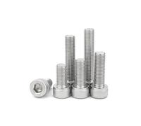 Cilky Metal Screws 10pcs M3 M4 M5 M6 Pitch 0.35/0.5/0.75mm 304 Stainless Steel Fine Thread Hexgonal Hex Socket Round Cap Head Screw Bolt(10Pcs M5x0.5x30mm)