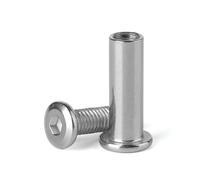 Cilky Metal Screws 10pcs Screw Post M6 Belt Buckle Binding Bolt 304 Stainless Steel Furniture Bolt(M6*35)