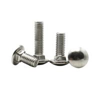 Cilky Metal Screws 2-10pcs M3 M4 M5 304 Stainless Steel Carriage Bolt Large Head Half-Round Square Neck Screw Flat Head Shelf Bolts(20mm,M3 (20PCS))