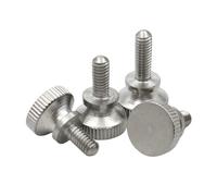 Cilky Metal Screws 5/10 Pcs M2 M2.5 M3 M4 M5 M6 304 Stainless Steel Hand Tighten Knurled Grip Knob Thumb Screw Bolt Length=3-35mm(5pcs,M2.5 x 12mm)