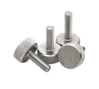 Cilky Metal Screws 5/10pcs M3 M4 304 Stainless Steel Knurl Flat Head Hand Tighten Thumb Screw Bolt Curtain Wall Glass(20mm,M4 (5pcs))