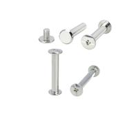 Cilky Metal Screws 5/10sets M2 M3 M4 304 Stainless Steel Leather Bag Belt Photo Scrapbook Album Book Post Binding Screw Screw Rivet(12mm,10sets D3-M2)