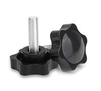 Cilky Metal Screws 5pcs Thumb Screw M6 Star Head Handle Diameter 25mm Threaded Knurled Thumb Screw Grip Knob Thumb Screw(M6*25mm)