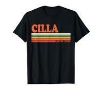 Cilla Personalized First Name Vintage Stripes Value Graphic T-Shirt