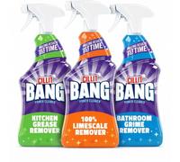 Cillit Bang Kitchen Grease, Bathroom Grime & Limescale Remover, 3x 750ml