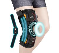 Cilnos Hinged Knee Support with Side Stabilizers, Adjustable Knee Brace for Men and Women, Open Patella Brace for Walking, Work, Skiing, Meniscus Tear and Recovery (M/L/XL)