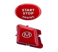 Ciloc Car Interior Mouldings For BMW For 3 Series E90 E92 E93 2007-2013 2X Car Steering Wheel M Alphabet Mode Start Stop Engine Button(Red)