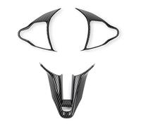 Ciloc Car Interior Mouldings For Hyundai For Veloster JS N 2019-2023 I30 N Car Steering Wheel Button Frame Chin Decoration Cover(Carbon Look)