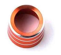 Ciloc Car Interior Mouldings For Smart 453 For Fortwo For Forfour Car Rearview Mirror Adjust Knob Decoration Ring Aluminum Alloy(Orange)