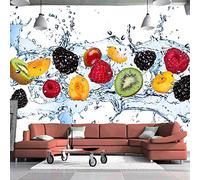 CILODO 3D Wallpaper Murals Colourful Fruits Wall Posters Photo Wall Murals 3D Wall Stickers Effect Decoration Wallpaper Boys Girls for Bedroom Living Room 350cm×256cm