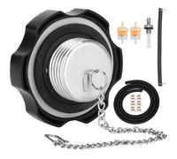 CILOYU Threaded Vented Fuel Gas Tank Cap with Chain Compatible for Predator 212 Coleman CT200U BT200X CT200U-EX Baja Doodlebug DB30 Massimo 420cc GX160 GX390 Generator Mini Bike Pressure Washer Parts