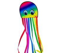 CIM Octopus Draki - Single Line Kite for Children From 3 Years Old - Incl. Line (Rainbow XL)